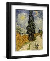 Road with Cypresses, c.1890-Vincent van Gogh-Framed Premium Giclee Print