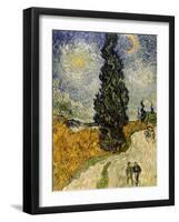 Road with Cypresses, c.1890-Vincent van Gogh-Framed Giclee Print