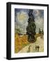 Road with Cypresses, c.1890-Vincent van Gogh-Framed Giclee Print