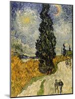 Road with Cypresses, c.1890-Vincent van Gogh-Mounted Giclee Print