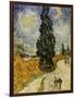 Road with Cypresses, c.1890-Vincent van Gogh-Framed Giclee Print