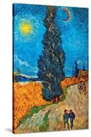 Road with Cypresses-Vincent van Gogh-Stretched Canvas