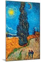 Road with Cypresses-Vincent van Gogh-Mounted Art Print