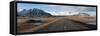 Road with Mountains in the Background, Iceland-null-Framed Stretched Canvas