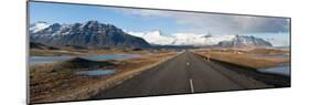 Road with Mountains in the Background, Iceland-null-Mounted Photographic Print