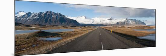 Road with Mountains in the Background, Iceland-null-Mounted Photographic Print
