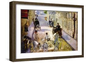 Road Workers, Rue De Berne-Edouard Manet-Framed Art Print