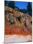 Roadcut Exposing Geologic Strata-Mark E. Gibson-Mounted Photographic Print