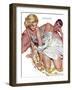 Roadhouse Woman  - Saturday Evening Post "Leading Ladies", December 1, 1951 pg.21-John Fernie-Framed Giclee Print