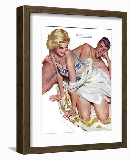 Roadhouse Woman  - Saturday Evening Post "Leading Ladies", December 1, 1951 pg.21-John Fernie-Framed Giclee Print