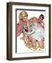 Roadhouse Woman  - Saturday Evening Post "Leading Ladies", December 1, 1951 pg.21-John Fernie-Framed Giclee Print