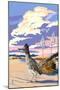 Roadrunner Scene-Lantern Press-Mounted Art Print