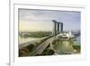 Roads Leading to the Marina Bay Sands, Gardens by the Bay and Artscience Museum at Sunrise-Fraser Hall-Framed Photographic Print