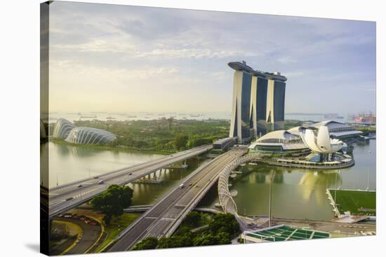 Roads Leading to the Marina Bay Sands, Gardens by the Bay and Artscience Museum at Sunrise-Fraser Hall-Stretched Canvas