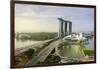 Roads Leading to the Marina Bay Sands, Gardens by the Bay and Artscience Museum at Sunrise-Fraser Hall-Framed Photographic Print