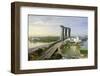 Roads Leading to the Marina Bay Sands, Gardens by the Bay and Artscience Museum at Sunrise-Fraser Hall-Framed Photographic Print