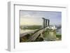 Roads Leading to the Marina Bay Sands, Gardens by the Bay and Artscience Museum at Sunrise-Fraser Hall-Framed Photographic Print