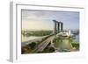 Roads Leading to the Marina Bay Sands, Gardens by the Bay and Artscience Museum at Sunrise-Fraser Hall-Framed Photographic Print