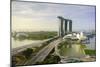 Roads Leading to the Marina Bay Sands, Gardens by the Bay and Artscience Museum at Sunrise-Fraser Hall-Mounted Photographic Print