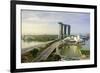 Roads Leading to the Marina Bay Sands, Gardens by the Bay and Artscience Museum at Sunrise-Fraser Hall-Framed Premium Photographic Print