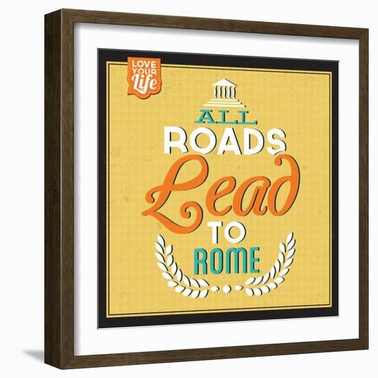 Roads to Rome-Lorand Okos-Framed Art Print