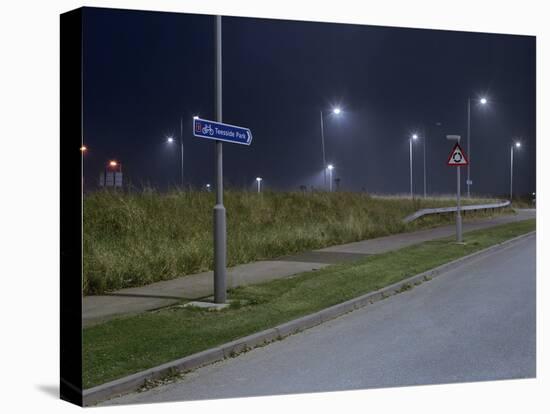 Roadside at Night-Robert Brook-Stretched Canvas