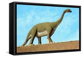 Roadside Brontosaurus-null-Framed Stretched Canvas