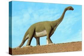 Roadside Brontosaurus-null-Stretched Canvas