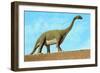 Roadside Brontosaurus-null-Framed Art Print