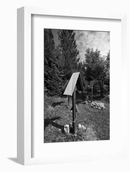 Roadside calvaries at the edge of the forest-Klaus Scholz-Framed Photographic Print