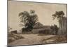 Roadside Cottages (Drawing)-Augustus Wall Callcott-Mounted Giclee Print