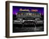 Roadside Diner - Black and White-Helen Flint-Framed Art Print