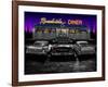 Roadside Diner - Black and White-Helen Flint-Framed Art Print