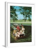 Roadside Family Picnic-null-Framed Art Print