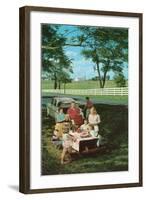 Roadside Family Picnic-null-Framed Art Print