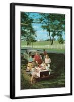 Roadside Family Picnic-null-Framed Art Print