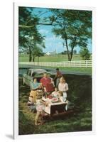 Roadside Family Picnic-null-Framed Art Print