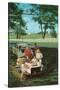 Roadside Family Picnic-null-Stretched Canvas