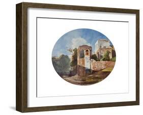 Roadside Shrine, with Additions by a Borbone Pupil, 1853 (Pencil, W/C and Gouache on Paper)-Giacinto Gigante-Framed Giclee Print