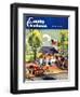 "Roadside Stand," Country Gentleman Cover, July 1, 1942-Hardie Gramatky-Framed Giclee Print