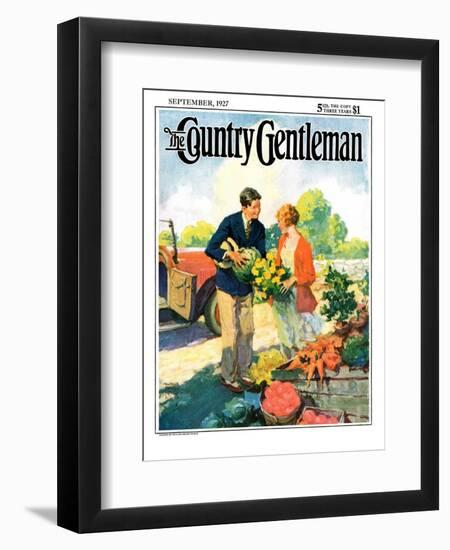 "Roadside Stand," Country Gentleman Cover, September 1, 1927-William Meade Prince-Framed Giclee Print