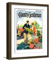 "Roadside Stand," Country Gentleman Cover, September 1, 1927-William Meade Prince-Framed Giclee Print