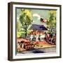 "Roadside Stand,"July 1, 1942-Hardie Gramatky-Framed Giclee Print