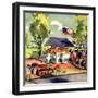 "Roadside Stand,"July 1, 1942-Hardie Gramatky-Framed Giclee Print