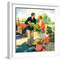 "Roadside Stand,"September 1, 1927-William Meade Prince-Framed Giclee Print