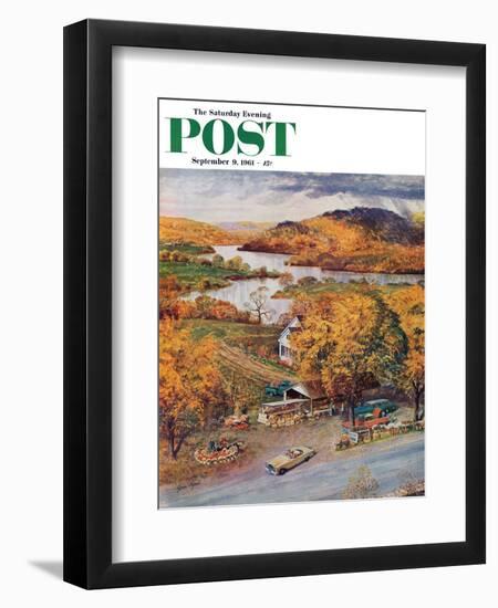 "Roadside Vegetable Stand," Saturday Evening Post Cover, September 9, 1961-John Clymer-Framed Giclee Print