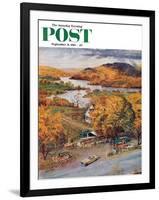 "Roadside Vegetable Stand," Saturday Evening Post Cover, September 9, 1961-John Clymer-Framed Giclee Print