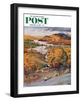 "Roadside Vegetable Stand," Saturday Evening Post Cover, September 9, 1961-John Clymer-Framed Giclee Print