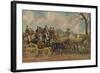 'Roadsters, New London Union Coach', c1840, (1929)-Charles Hunt-Framed Giclee Print