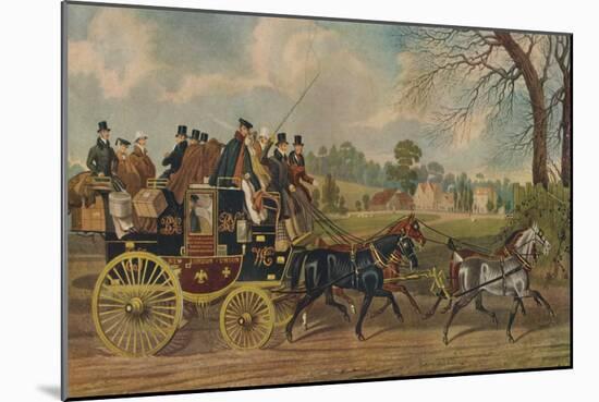 'Roadsters, New London Union Coach', c1840, (1929)-Charles Hunt-Mounted Giclee Print